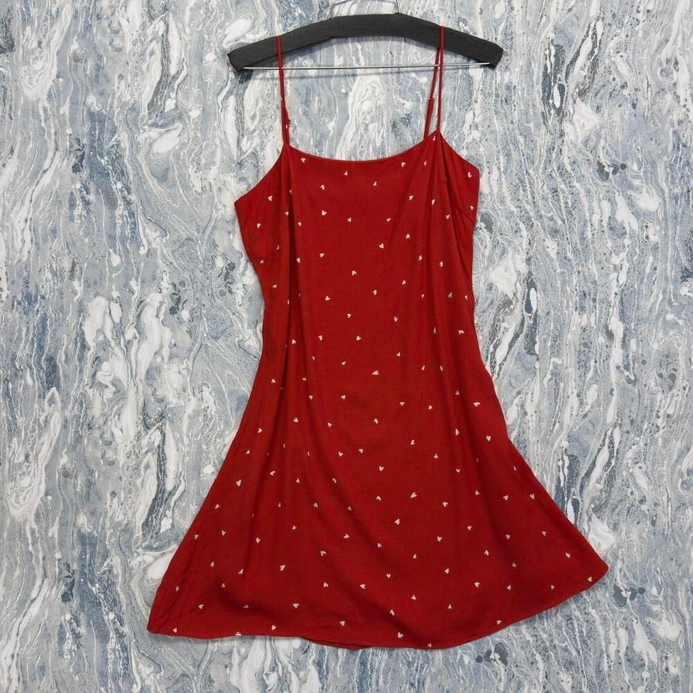 Dress Forum Preppy red heart polkadot minidress (M)